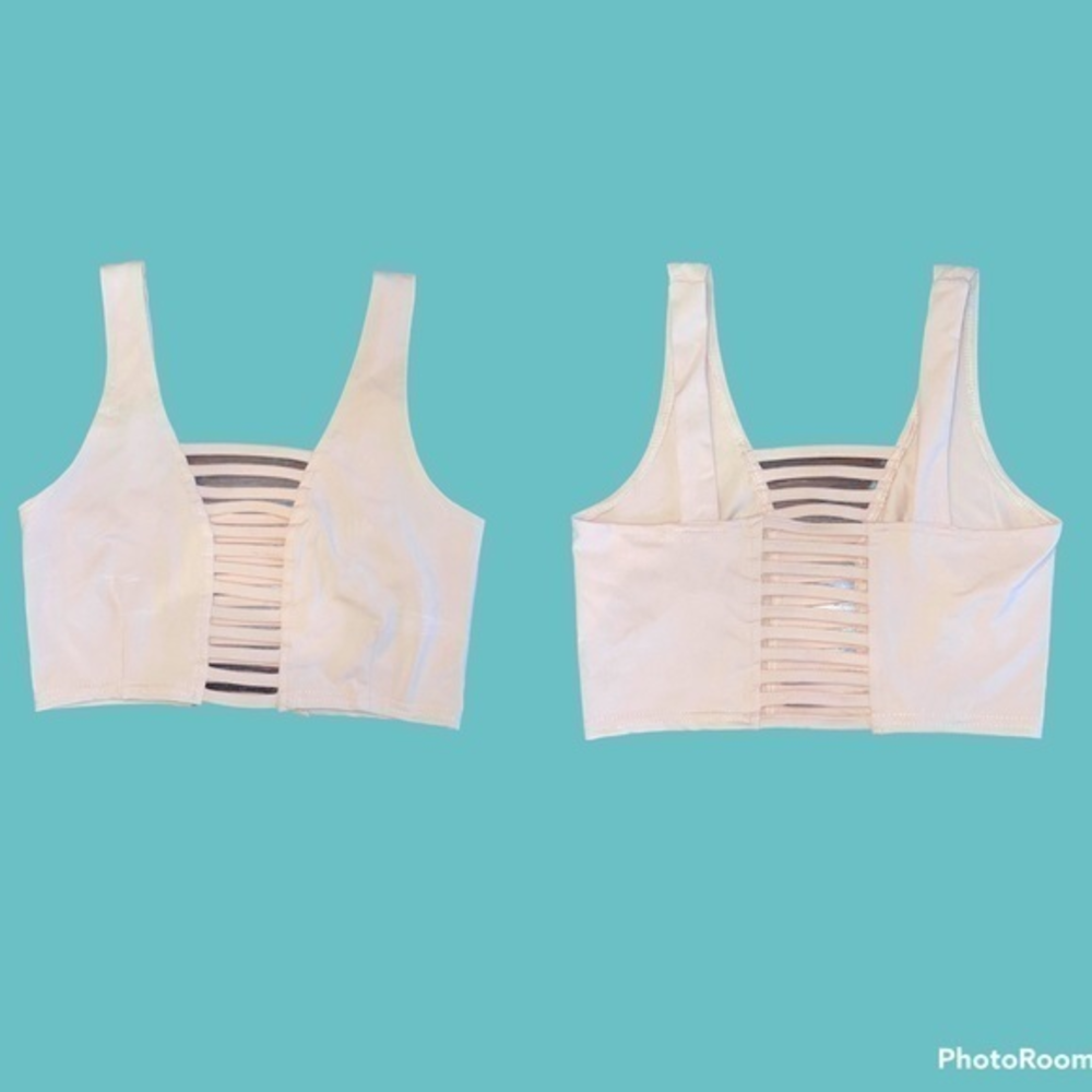 NWT‎ POL  Strappy Nude Crop Bra Size Medium
